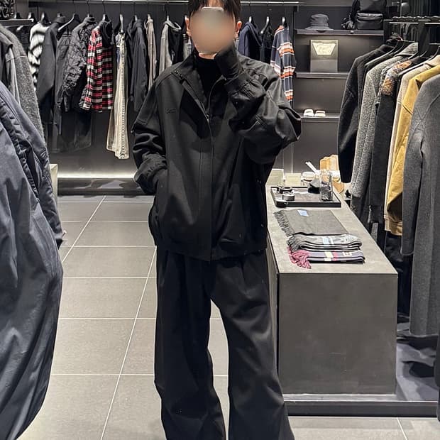 준지 26ss 솔리드 울 헤링턴 블루종 46