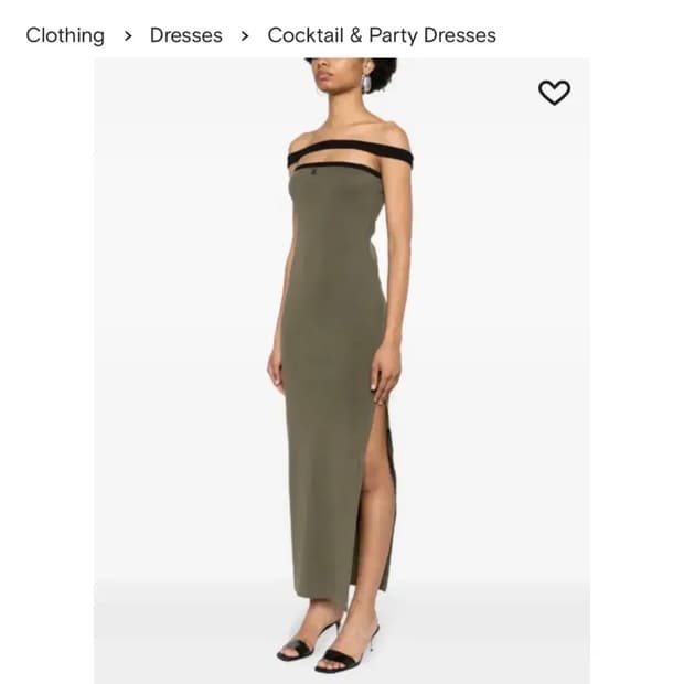 Courreges 꾸레쥬 콘트라스트 하이퍼볼 드레스 XS