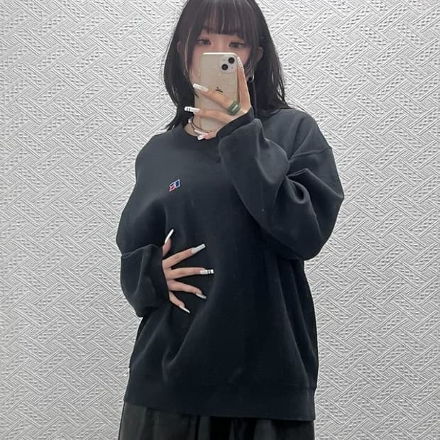 러셀 USA 90s 빈티지 스몰로고 오버핏 맨투맨 L C10800