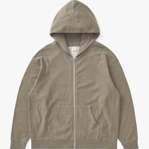 Khakis full zip pocket hoodie sage
