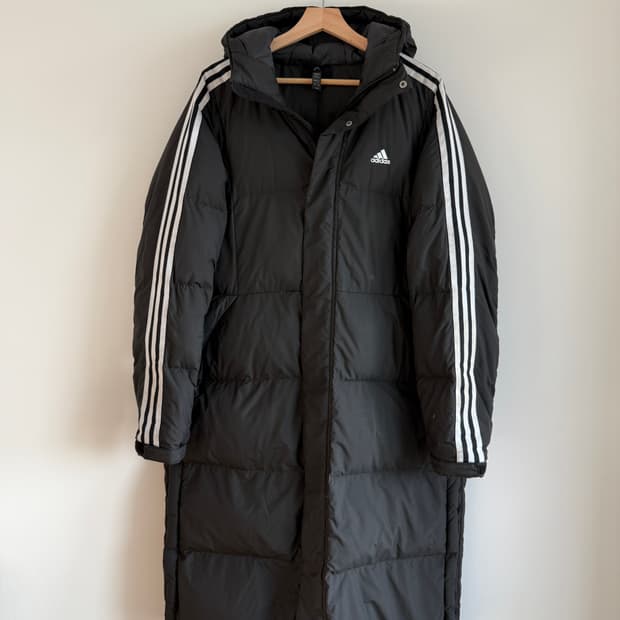아디다스(adidas) 삼선 롱패딩