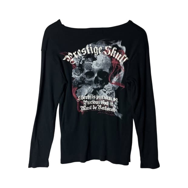 [Beaumere] 펑크 스컬 골지 롱슬리브