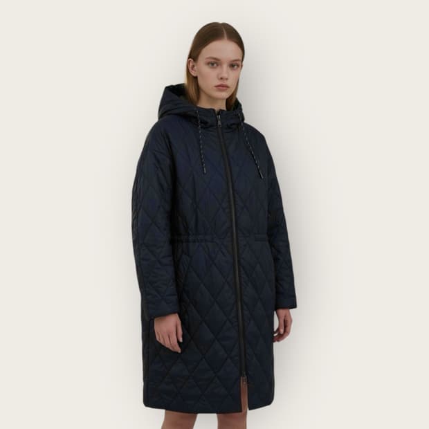 IT44/ 막스마라 위캔드 퀄팅 후디드 롱패딩 점퍼