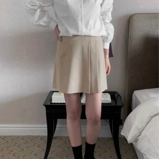 로렌하이 베이지스커트m