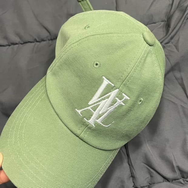 우알롱 올리브그린 볼캡