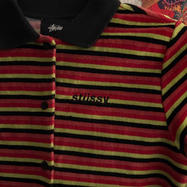 스투시 우먼 스트라이프 폴로 원피스