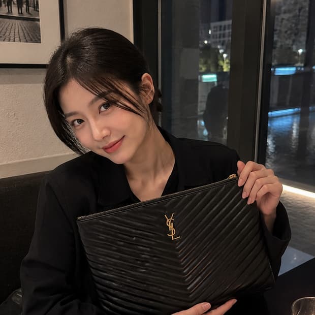 생로랑 모노그램 마테라쎄 클러치 440222