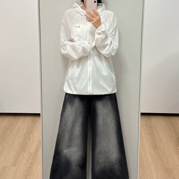 나이키 리펠 윈드러너 화이트 바람막이 자켓