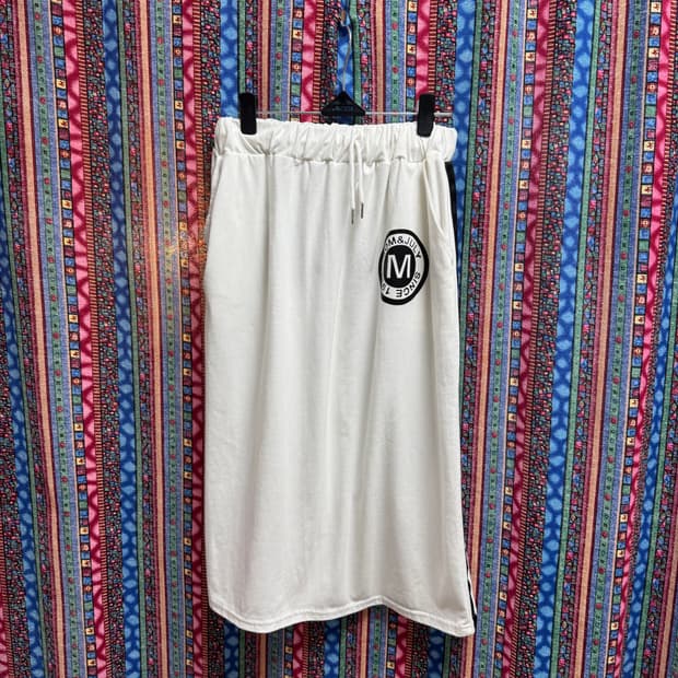 [빈티지]GOM&JULY 화이트 미디 스커트