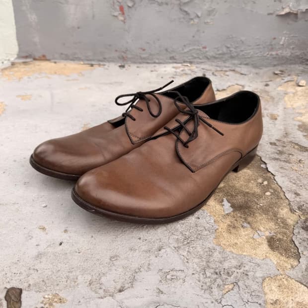 훕데두 카키브라운 더비 슈즈 280