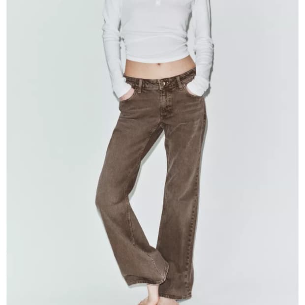 ZARA 자라 TRF BOOTCUT LOW-RISE JEANS 38