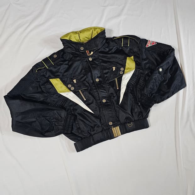 [XXL] Mr.Gelico 빈티지 레이싱 크롭 봄버 자켓 점퍼 