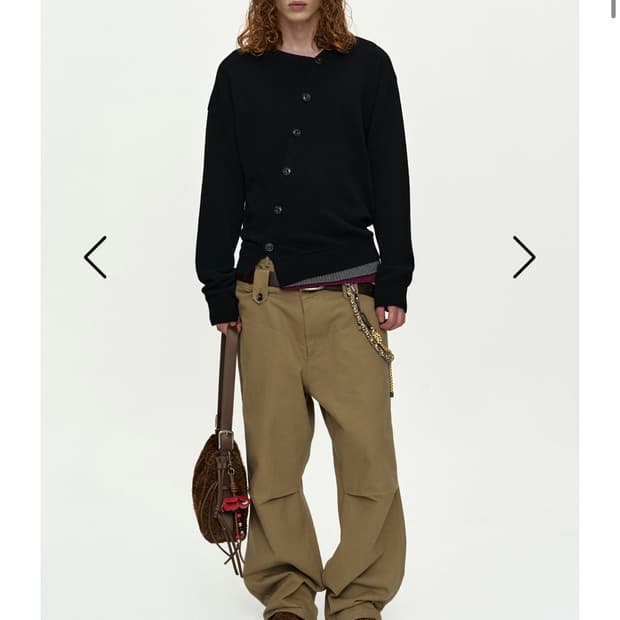 앤더슨벨 사선 레이어드 가디건