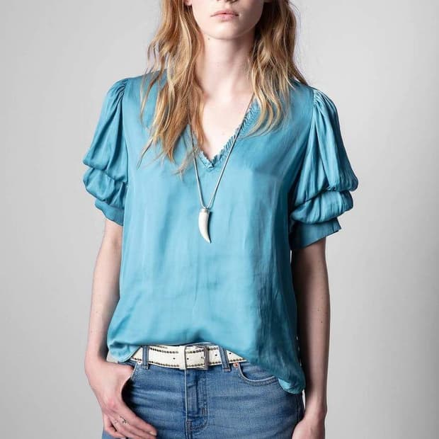 쟈딕앤볼테르 Taste 새틴 블라우스