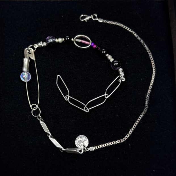 핸드메이드 비즈 목걸이 Clivette 004