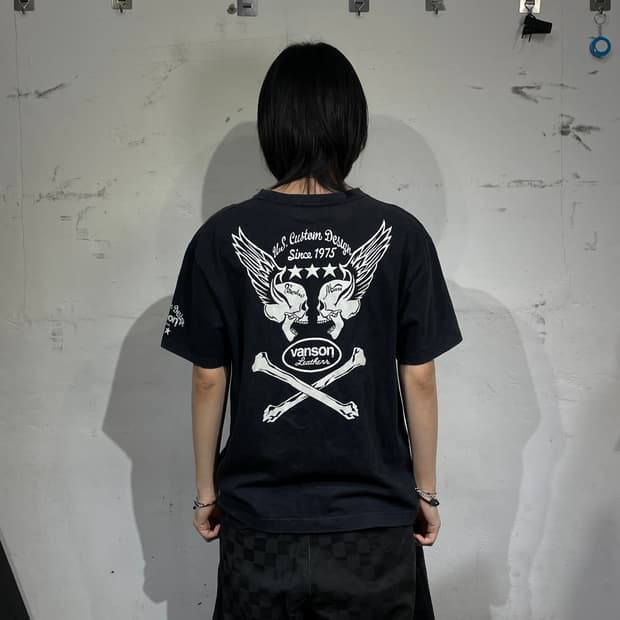 벤슨 레더 해골 오리엔탈 반팔티 XL