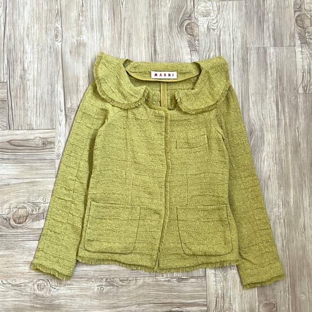 Marni 아웃카라 트위드 자켓