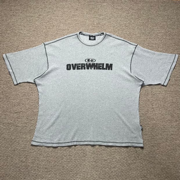 압도 Overwhelm 와플 반팔 그레이 L