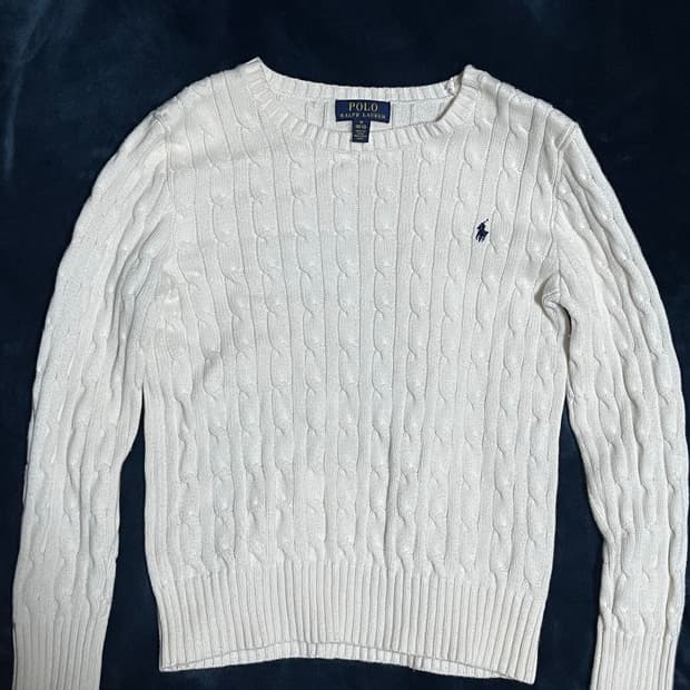 폴로 아이보리 꽈배기 니트🤍