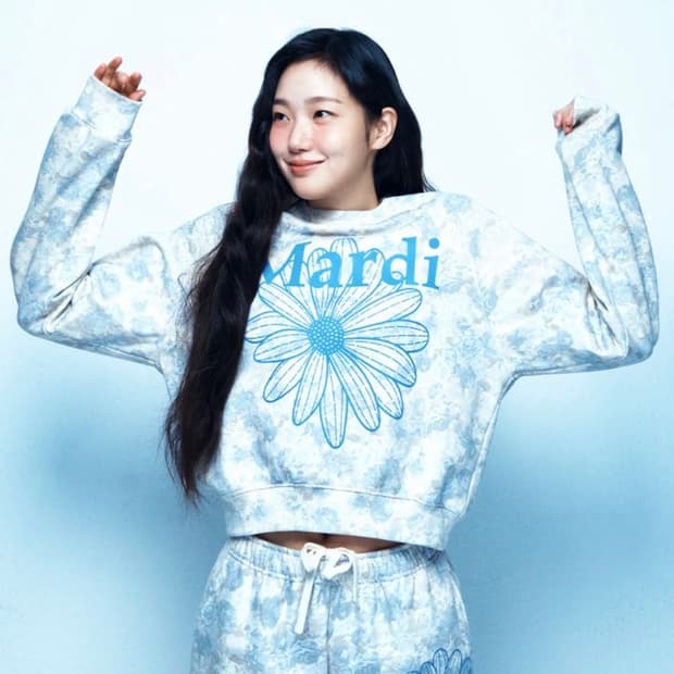[새상품]마르디 메르크디 베이지 블르 스웻 세트