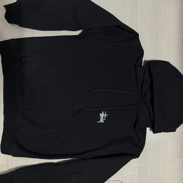 스투시 블랙 후드티 xl