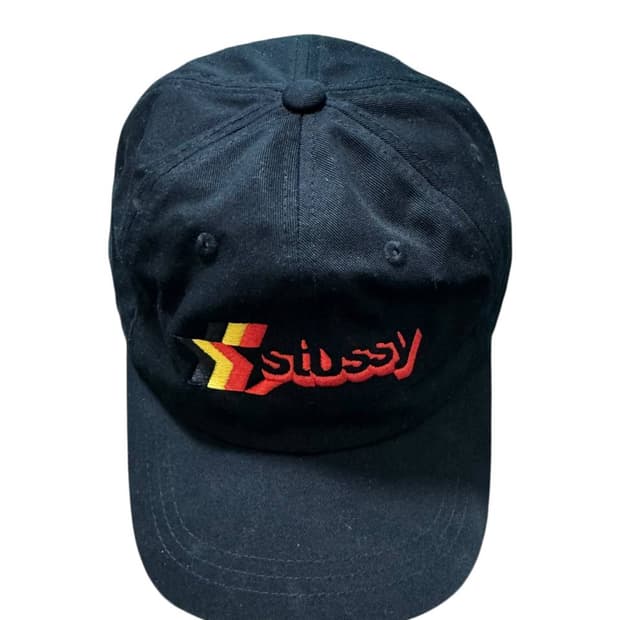 스투시 3 스타 로우 프로 스트랩백 캡 블랙 