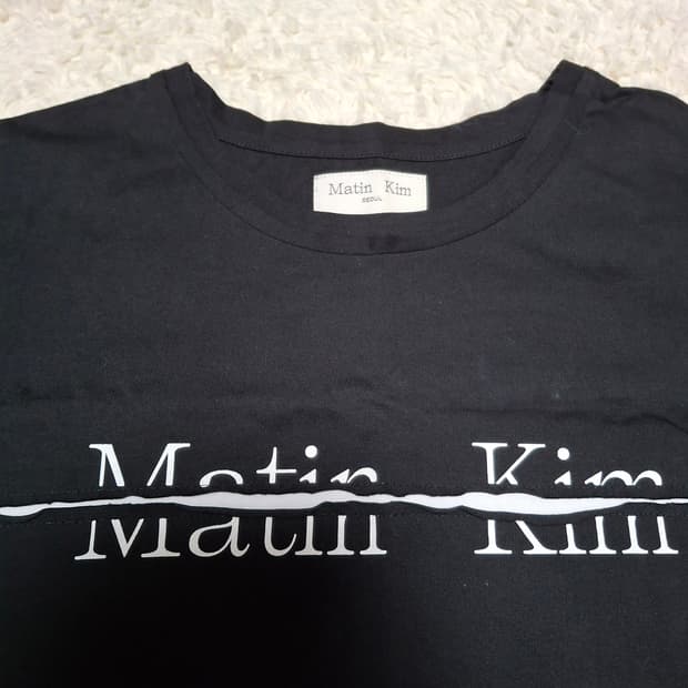 (마지막특가) 마뗑킴 블랙 로고 반팔티 새상푼