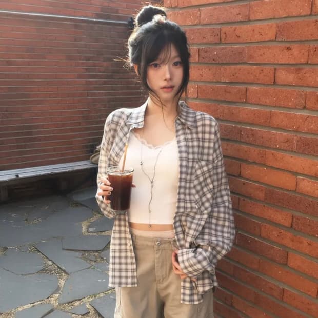 모디무드 시딘 클래식 데일리 체크셔츠