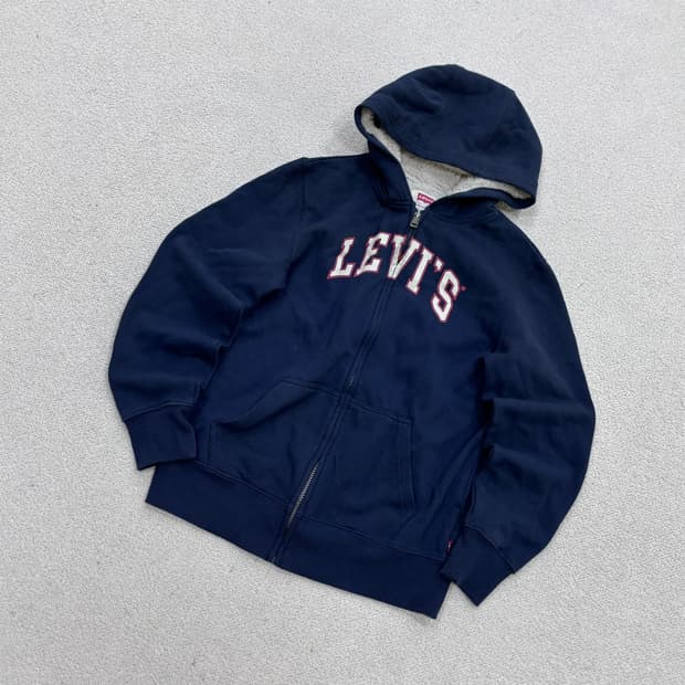 L 리바이스 키즈 기모 후드 집업 자켓 0630E2