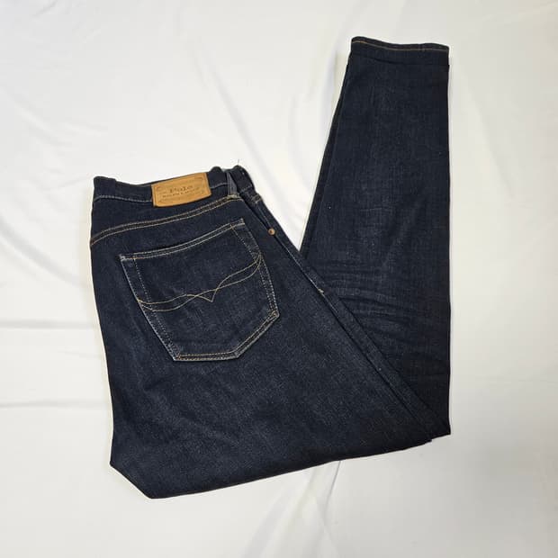 폴로 랄프로렌 신형 가죽패치 데님팬츠 청바지 진 31