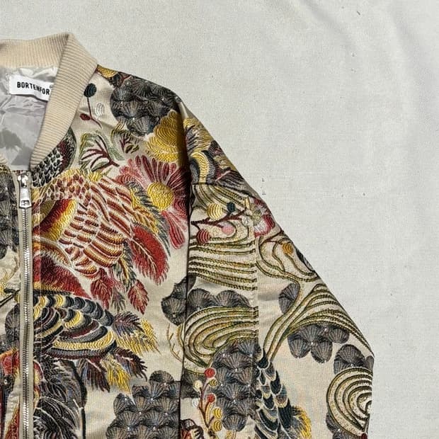 3XL jpn 플라워 자수 스카쟌