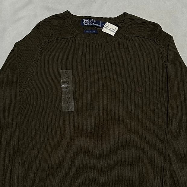 M 새상품 폴로랄프로렌 브라운 코튼 니트