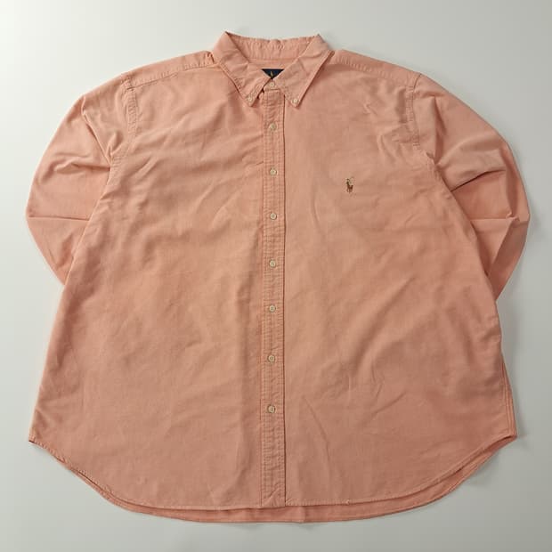 CK315 3XB 폴로 90s 멀티포니 오렌지피치 셔츠 남방