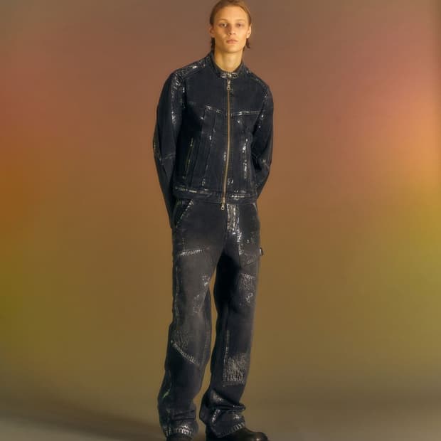 앤더슨벨 왁스 코티드 데님 셋업