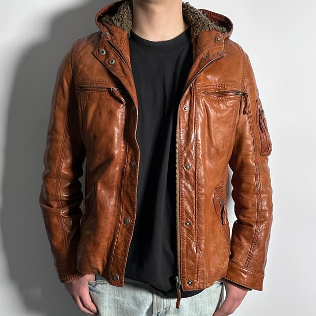 트루릴리전 리얼레더 포켓 후디 자켓 (on.566)  