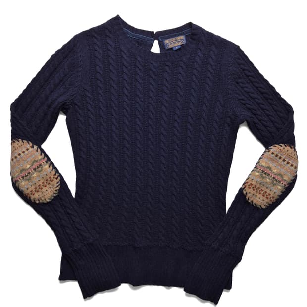 [S] 폴로 진스 컴퍼니 엘보우 디테일 케이블니트