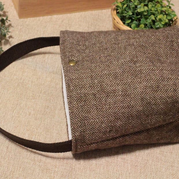 핸드메이드 헤링본 미니백 가방