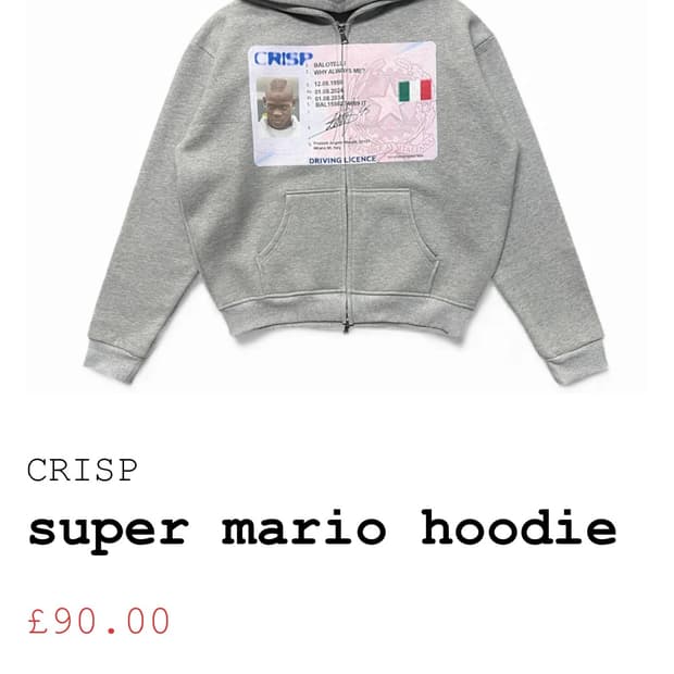 Crisp london super mario hoodie 후드집업