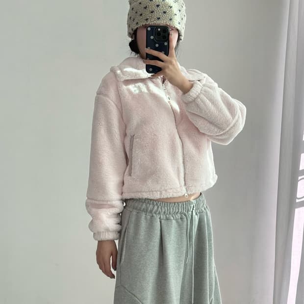 노스페이스 핑크 퍼 자켓