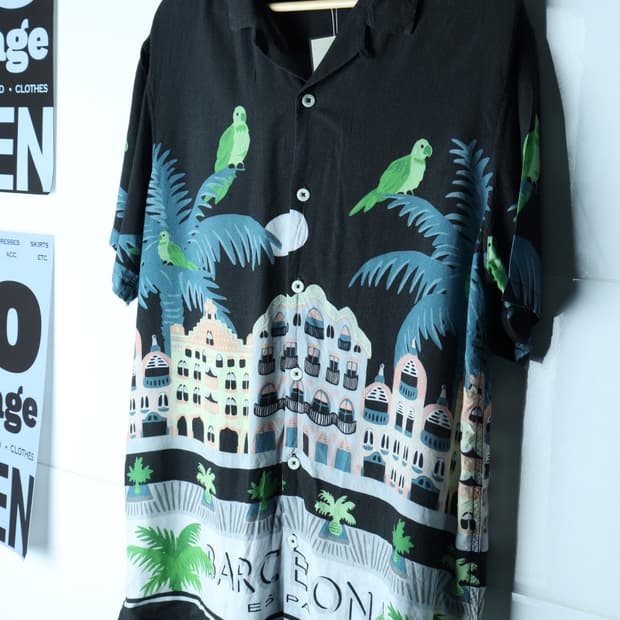 (L-2XL) 브랜드빈티지 반팔셔츠 남방 USA 하와이안 새-H33082