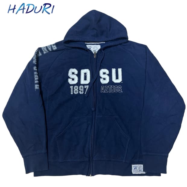 러셀 80‘s 샌디에이고 네이비후드집업 XL