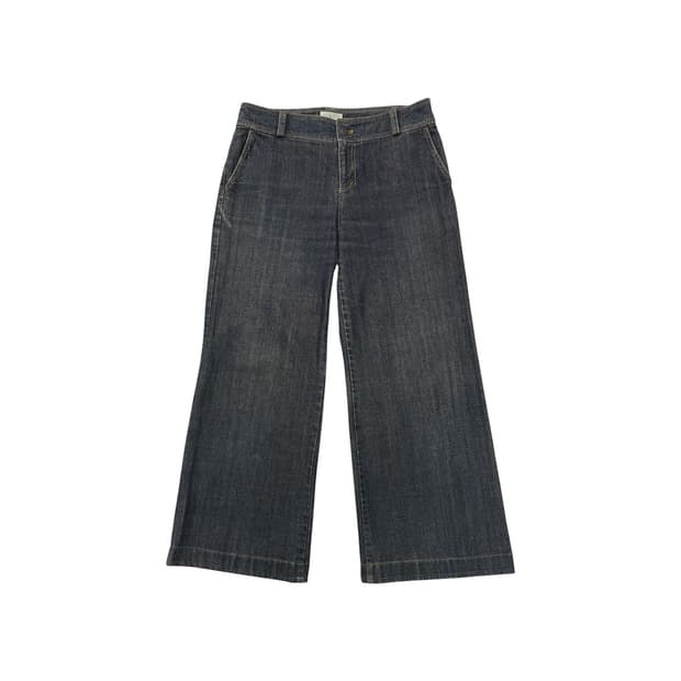 Wide flared denim pants