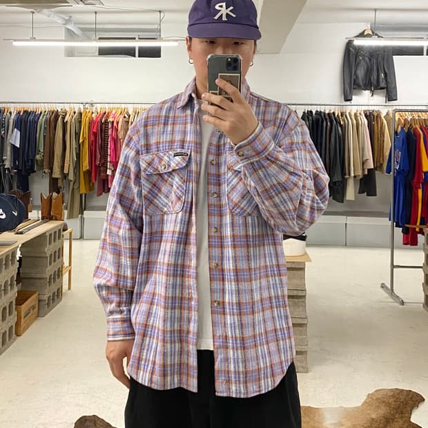 90's WRANGLER work shirts 90년대 랭글러 체크 셔츠
