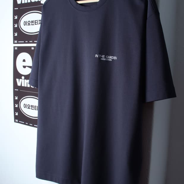 (XL-2XL) 애드호크 반팔 티셔츠 빅사이즈 차콜 폴리-H33053