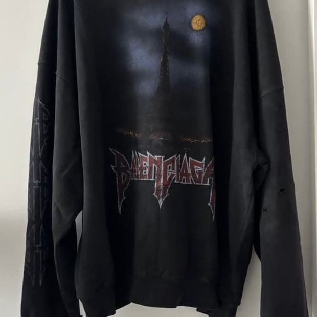 [3] 발렌시아가 라지핏 파리 문 후드 블랙