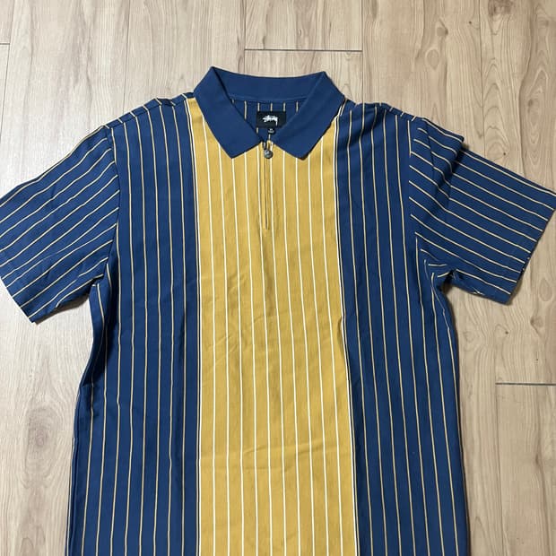 스투시 반집업 폴로 티 XL