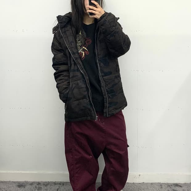 재패니즈 카모 패딩