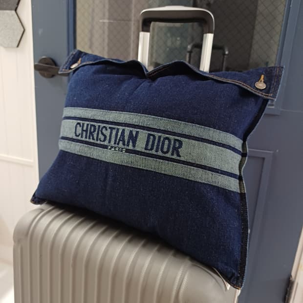 디올 데님 빅파우치 보조가방 의류정리파우치