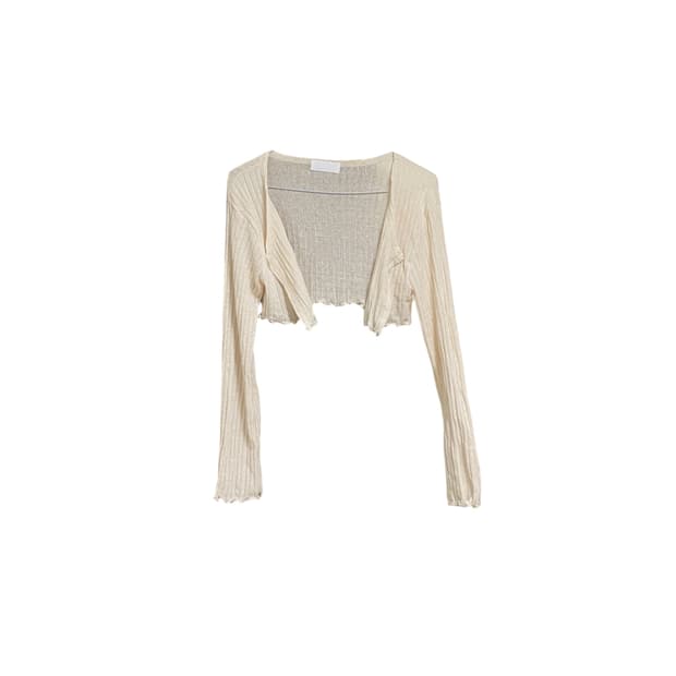 Ivory crop bolero cardigan