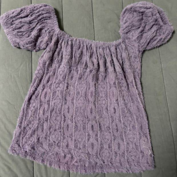 (일본 느낌 낭낭 여리여리) 보라색 레이어드 니트
